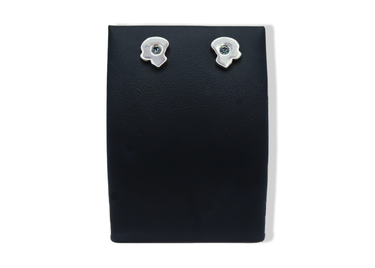 Sterling Silver Our Lives Are Sermons™ Stud Earrings with Montana Sapphires